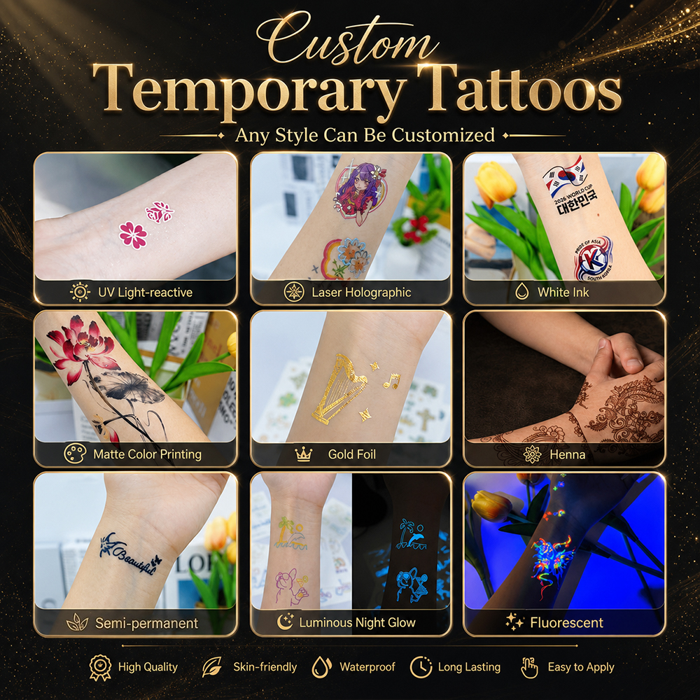 LowMOQPrint factory - custom temporary tattoo manufacturing facility
