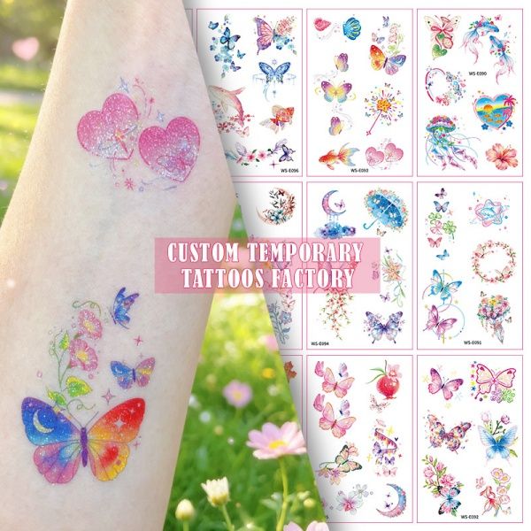 Waterproof Glitter Temporary Tattoo Stickers