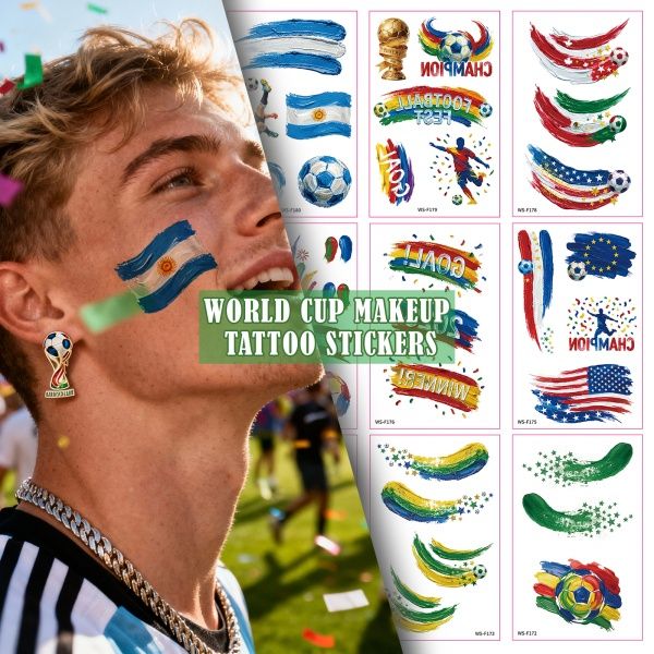 Customized World Cup Tattoo Stickers