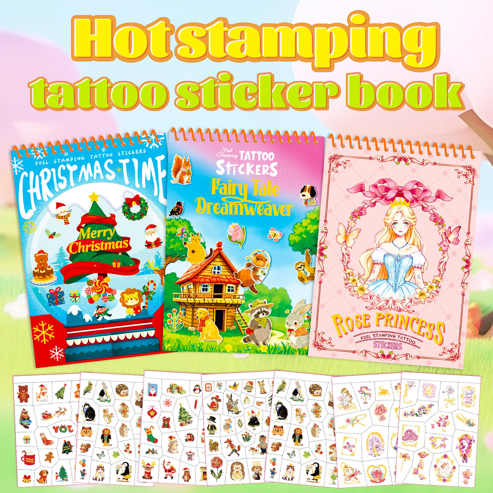 Christmas Tattoo Stickers - Holiday themed temporary tattoos